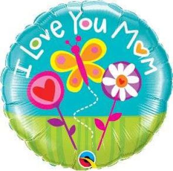 Folienballon rund I Love You Mom